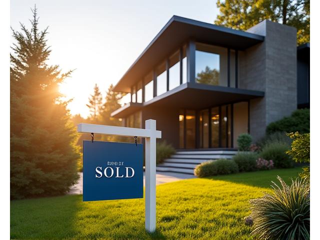 Luxury home with sold sign in Portland West Hills