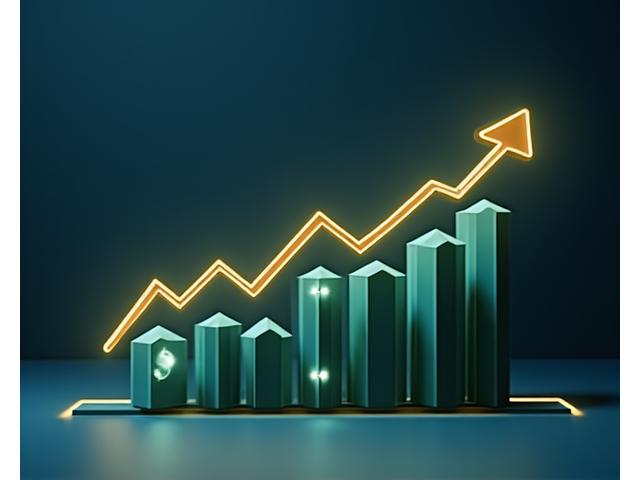 Financial charts showing growth and savings with green home metrics