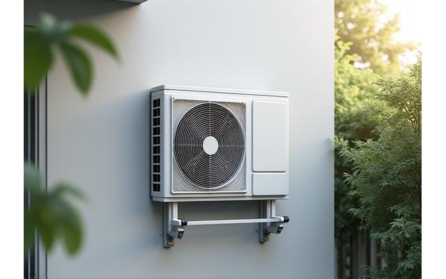 High-efficiency HVAC unit exterior