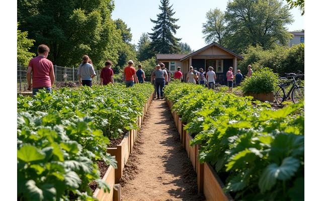 Community garden in Portland's Vernon neighborhood