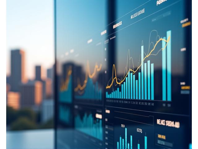 Dynamic financial charts and graphs representing successful real estate investment performance and market trends in Portland.