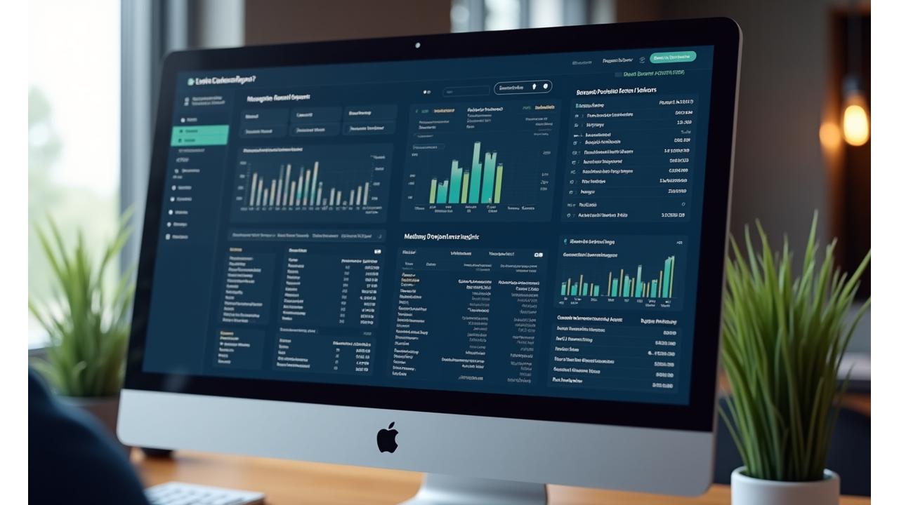 Computer screen displaying a detailed financial report dashboard for a property owner
